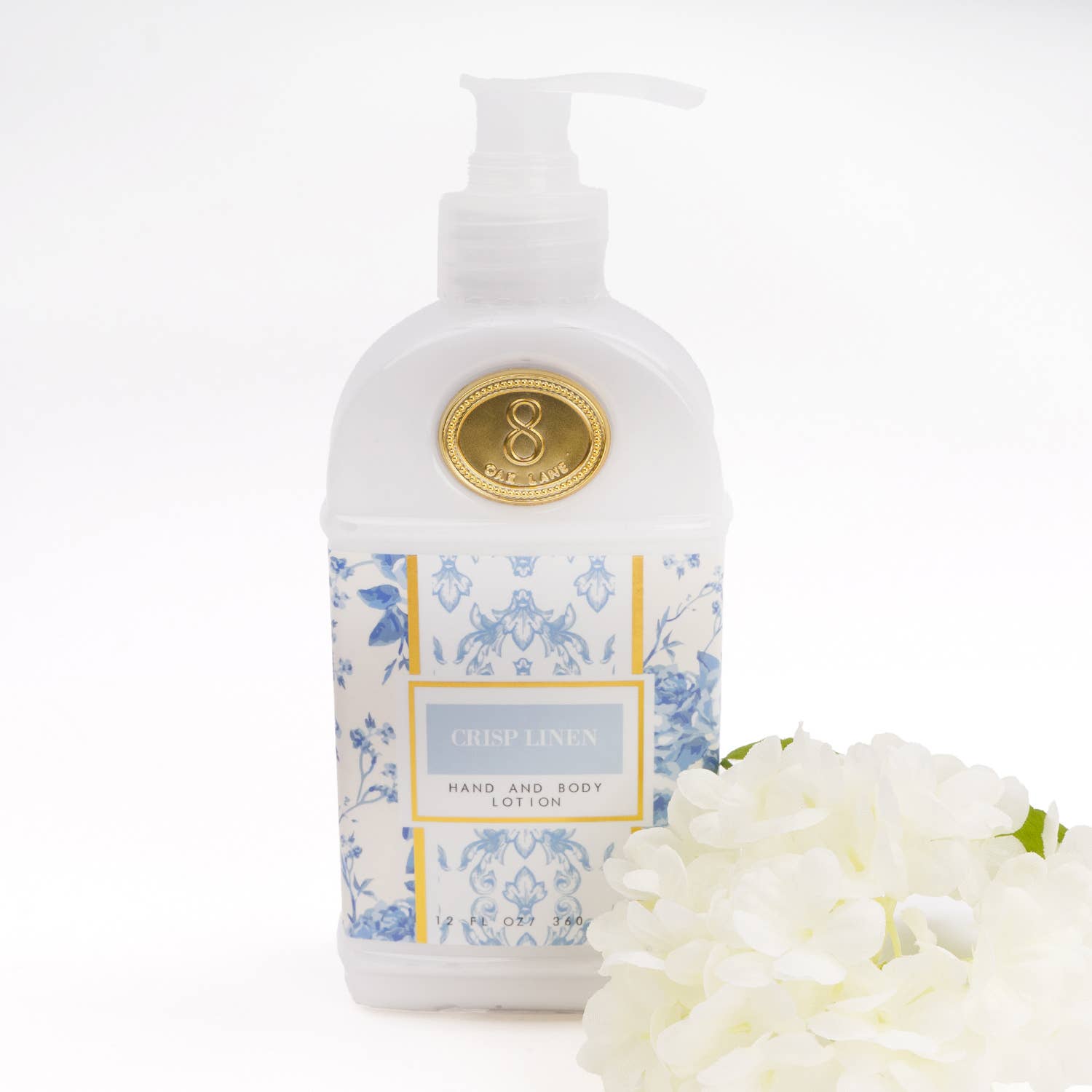 8 Oak Lane - Crisp Linen 300ml Hand & Body Lotion by 8 Oak Lane at Confetti Gift and Party Tuscaloosa Alabama