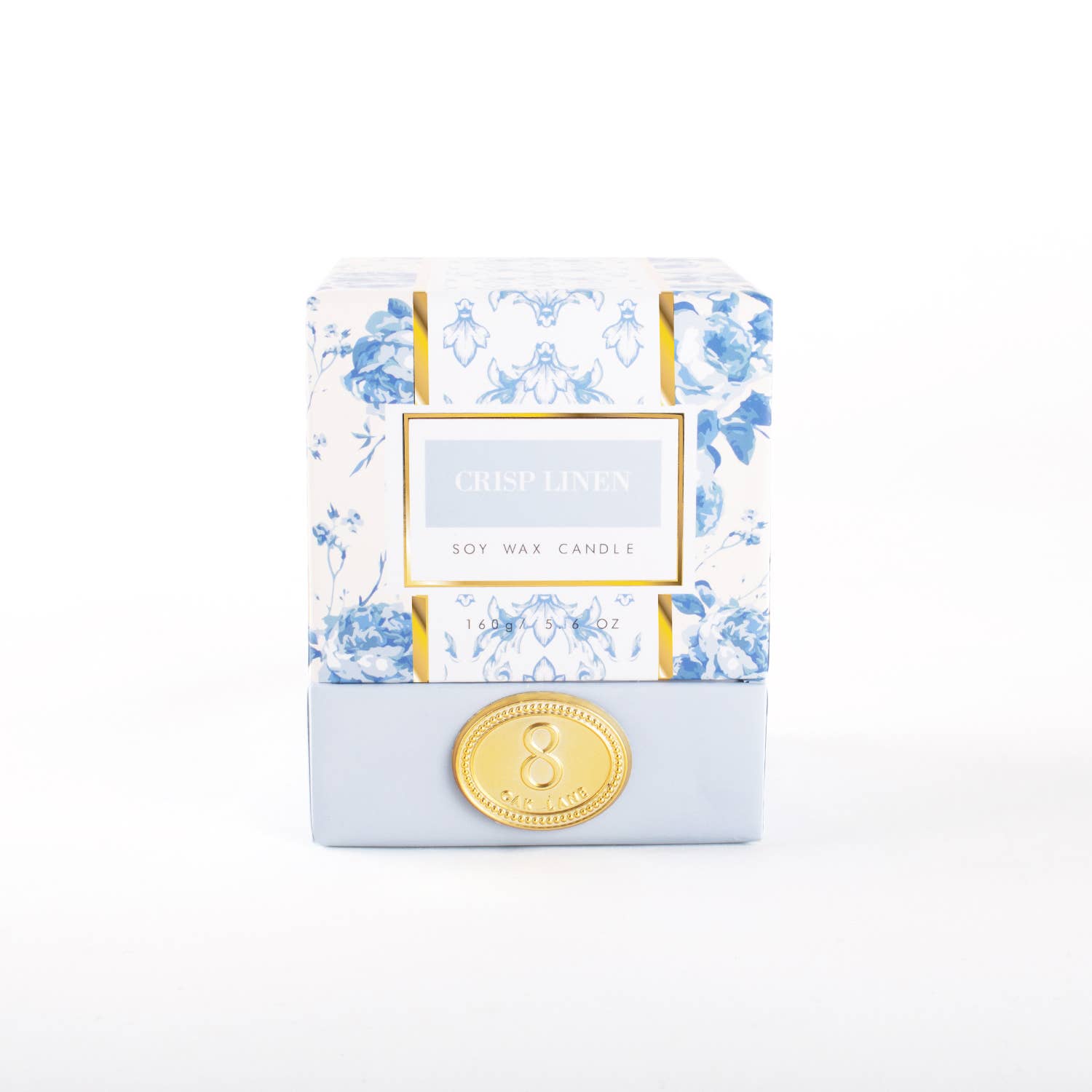 8 Oak Lane - Crisp Linen 5.6oz Soy Wax Candle by 8 Oak Lane at Confetti Gift and Party Tuscaloosa Alabama