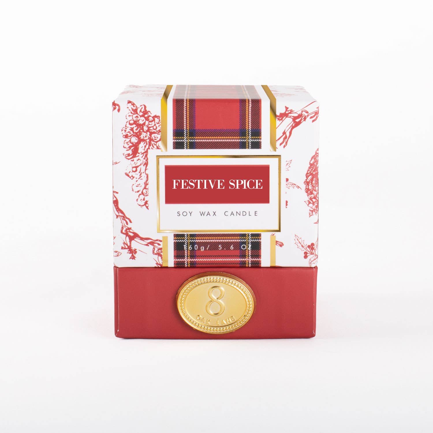8 Oak Lane - Festive Spice 5.6oz Soy Wax Candle by 8 Oak Lane at Confetti Gift and Party Tuscaloosa Alabama