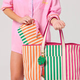 Palm Leaf Bag Charm Key Ring – Multi Color Tassel
