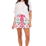 Pink Peony Pajama Shorts