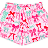 Merry Bows Plush Shorts