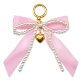 Pink Bow & Pearls Bag Charm