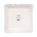 Green Scalloped 9" Square Plate