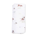 Angel Dear Pointer Pups and Duck Buddies Swaddle Blanket