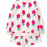 Flower Power Sweatshirt & Shorts Set