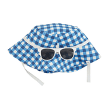 Toddler Oxford & Gingham Hat and Sunglasses Set