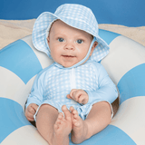 Baby Gingham Rashguard Blue