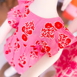 Hot Pink Block Print Bubble