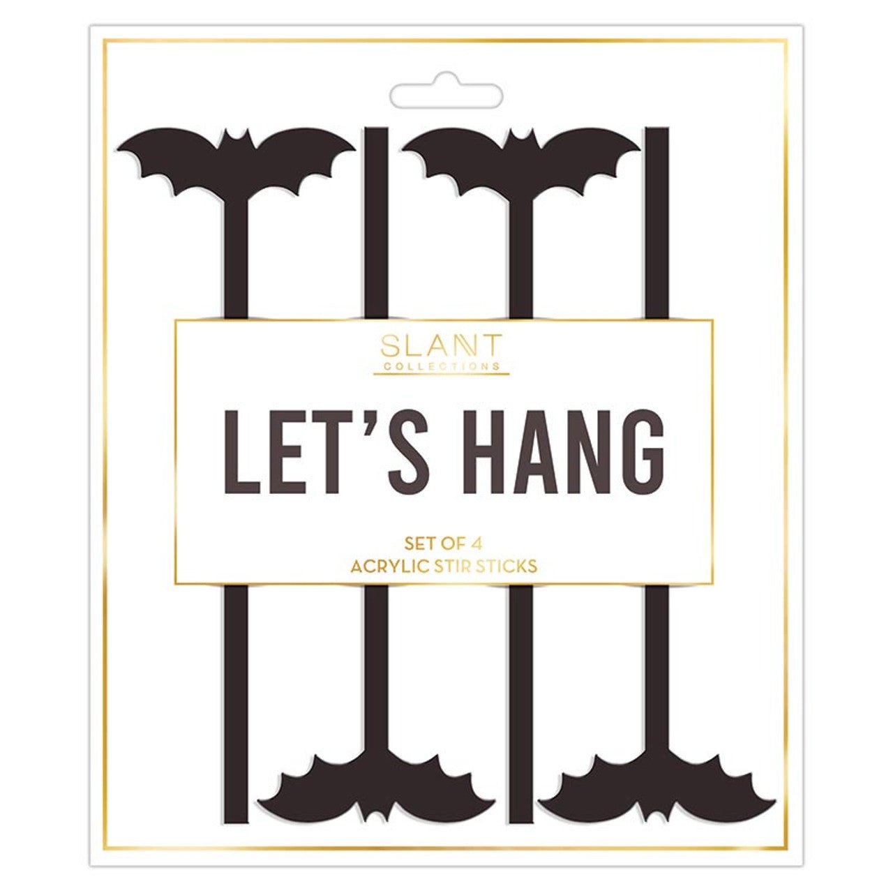 Acrylic Bat Stir Sticks "Let's Hang" by Creative Brands at Confetti Gift and Party Tuscaloosa Alabama