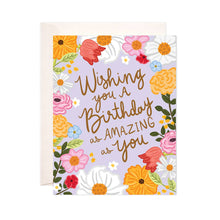  Amazing Birthday Greeting Card - Floral Birthday Card by Bloomwolf Studio at Confetti Gift and Party