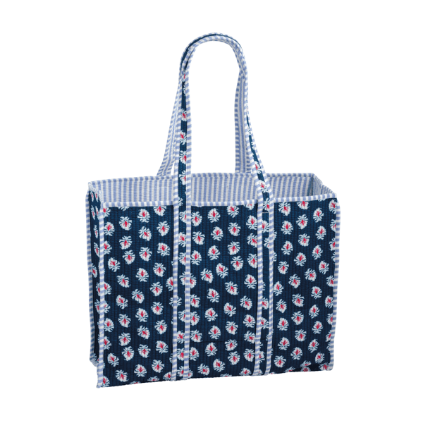 Americana Block Print Tote by Mud Pie at Confetti Gift and Party Tuscaloosa Alabama