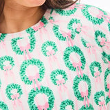 Annie Pajama Pant Set (Long Sleeve) - Rosy Wreaths by Mary Square at Confetti Gift and Party Tuscaloosa Alabama