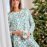 Annie Pajama Pant Set (Long Sleeve) - Rosy Wreaths by Mary Square at Confetti Gift and Party Tuscaloosa Alabama