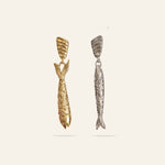 Artistic Long Fish Earrings Titanium Gold Plated by ACCITY at Confetti Gift and Party Tuscaloosa Alabama