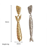 Artistic Long Fish Earrings Titanium Gold Plated by ACCITY at Confetti Gift and Party Tuscaloosa Alabama