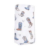 Angel Dear Buckaroo Boots Swaddle Blanket