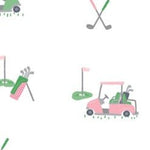 Baby Golf Carts - Pink - Smocked L/s Romper W/ Peter Pan Collar by Angel Dear at Confetti Gift and Party Tuscaloosa Alabama