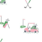 Baby Golf Carts - Pink - Smocked L/s Romper W/ Peter Pan Collar by Angel Dear at Confetti Gift and Party Tuscaloosa Alabama