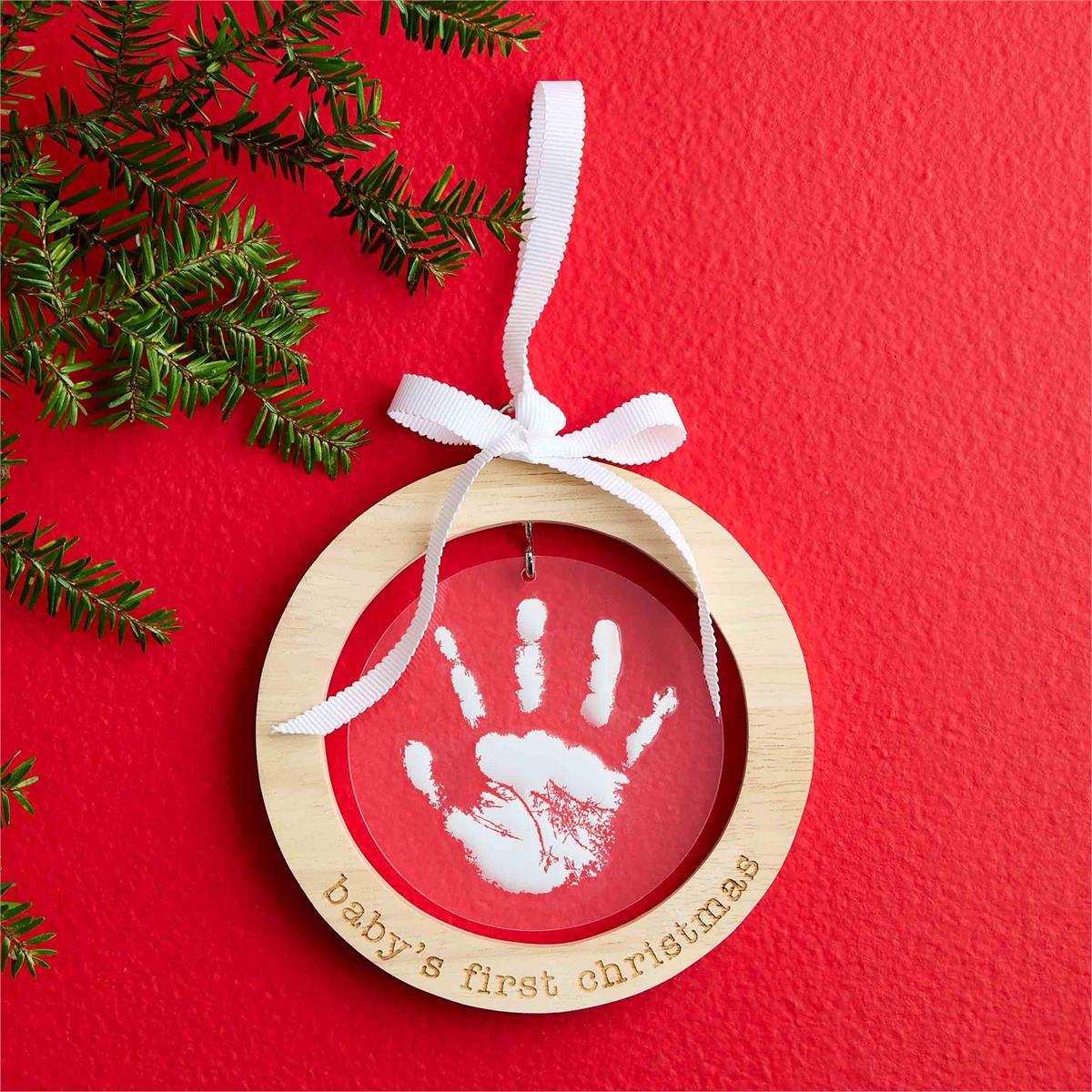 Baby's First Christmas Handprint Keepsake Ornament by Mud Pie at Confetti Gift and Party Tuscaloosa Alabama
