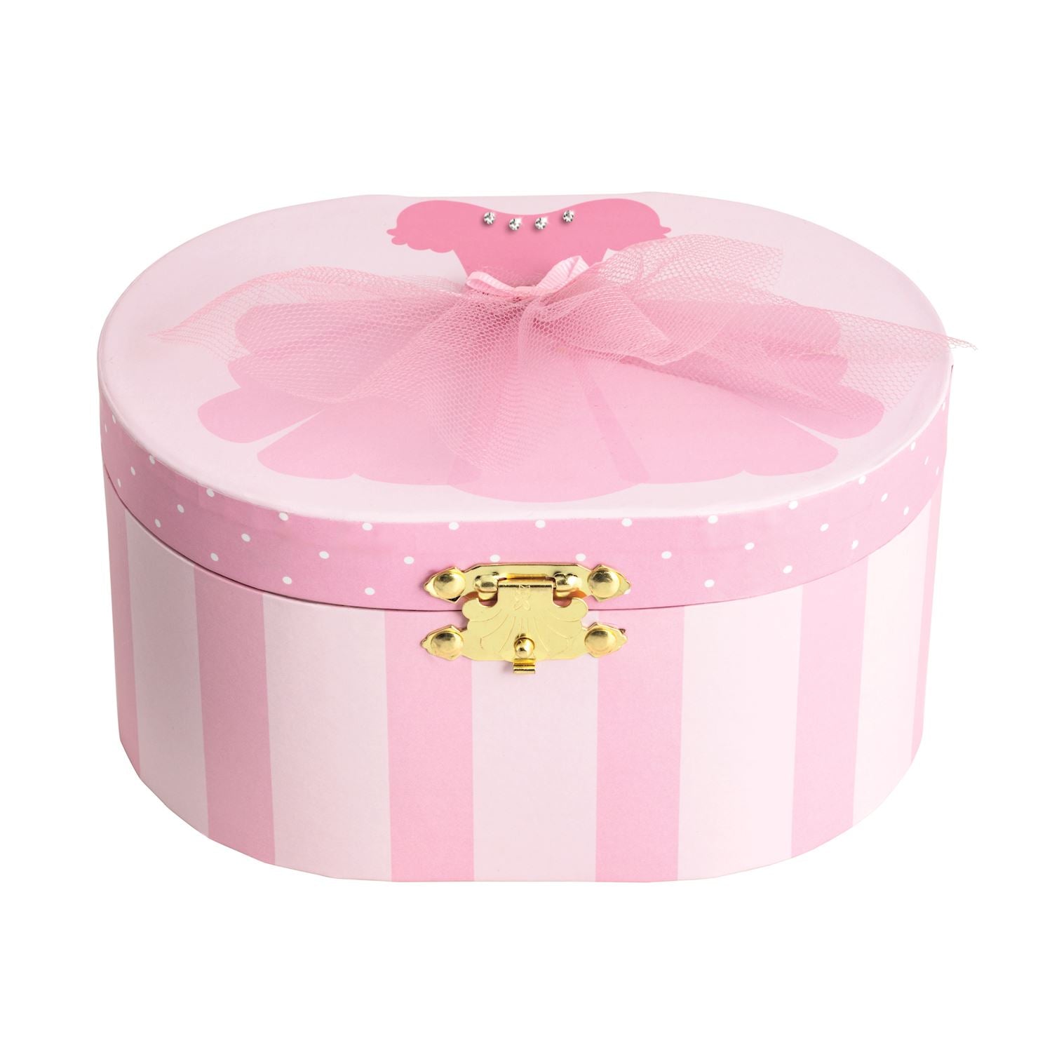Ballerina Musical Jewelry Box – Hexagon Style with Tutu Detail by Mud Pie at Confetti Gift and Party Tuscaloosa Alabama