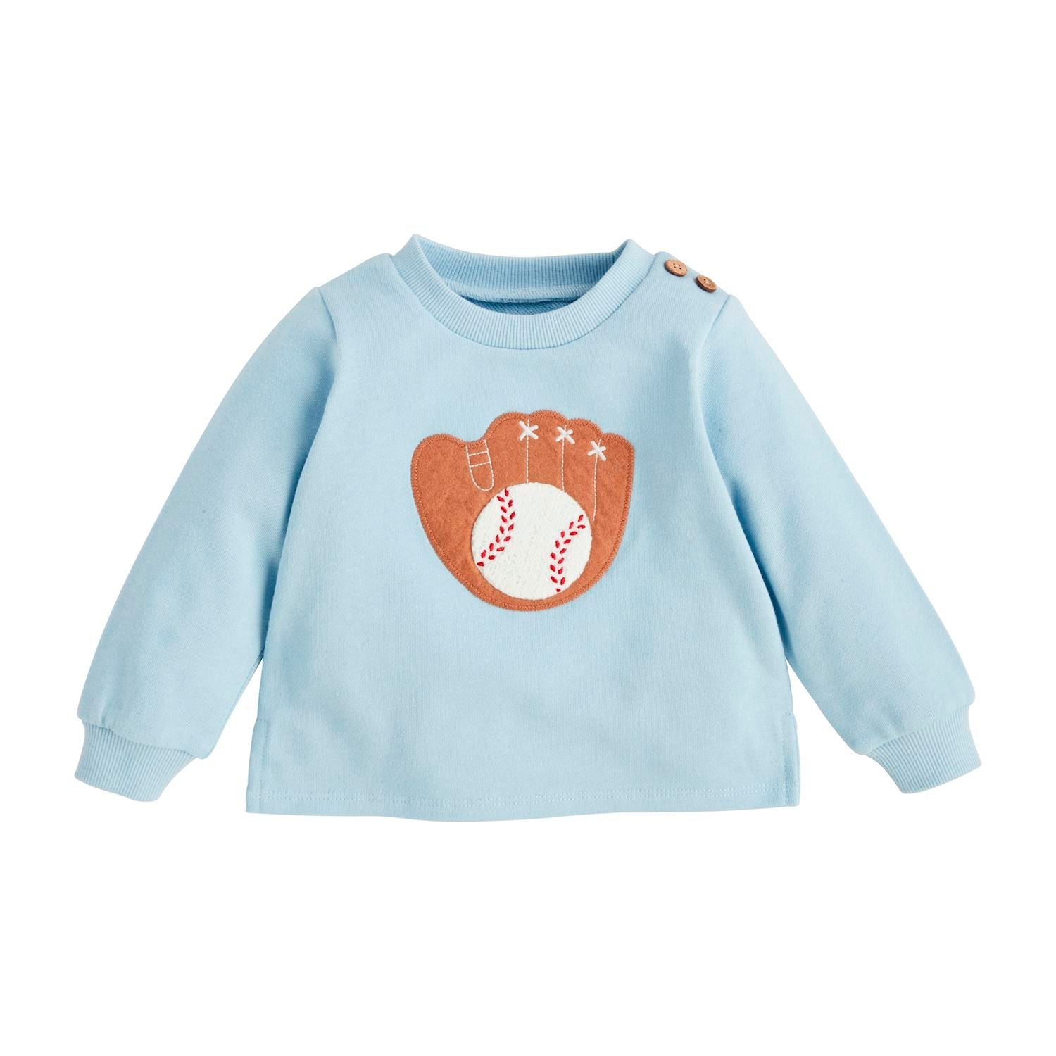 Baseball Applique Pullover by Mud Pie at Confetti Gift and Party Tuscaloosa Alabama
