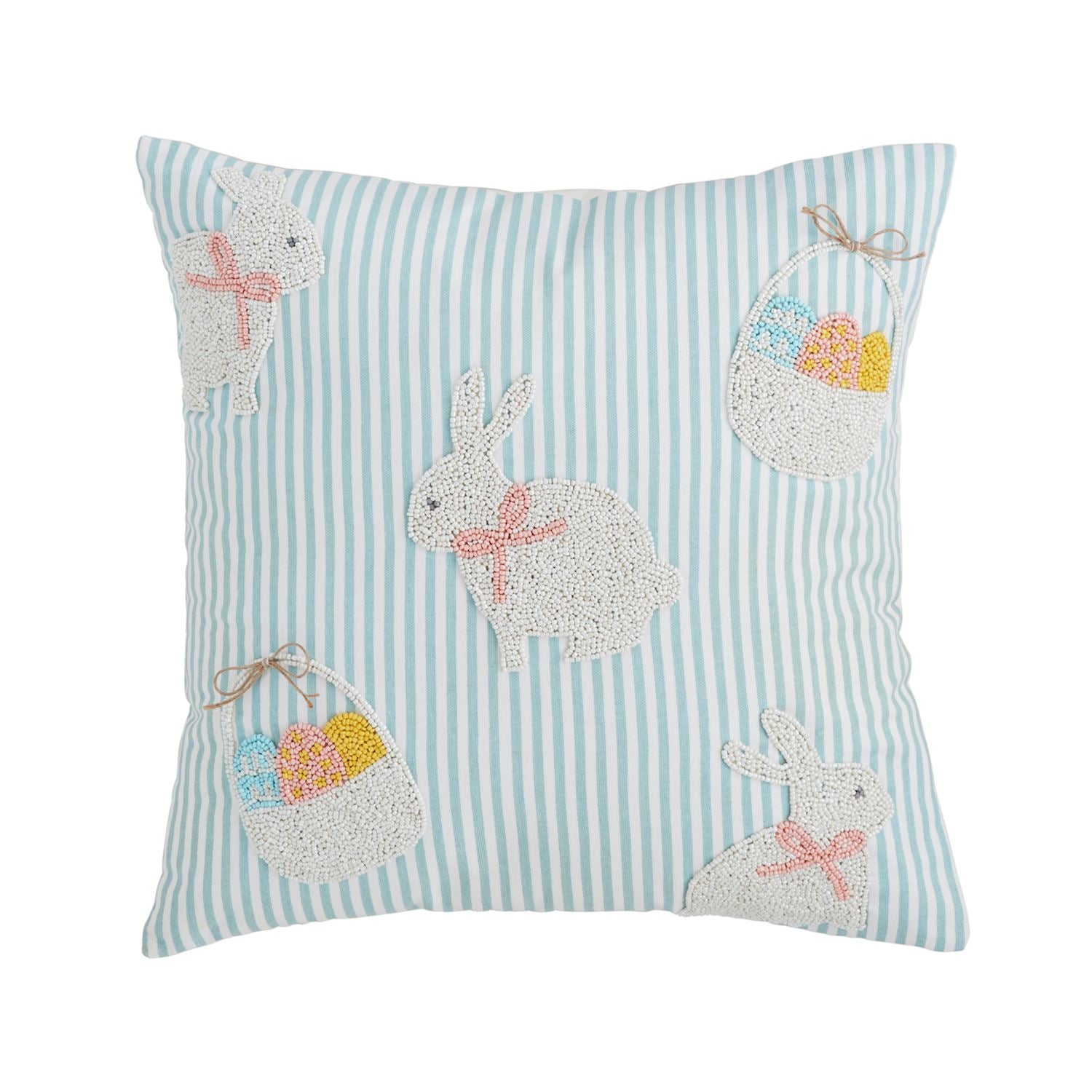 Basket Bunny Easter Pillow by Mud Pie at Confetti Gift and Party Tuscaloosa Alabama