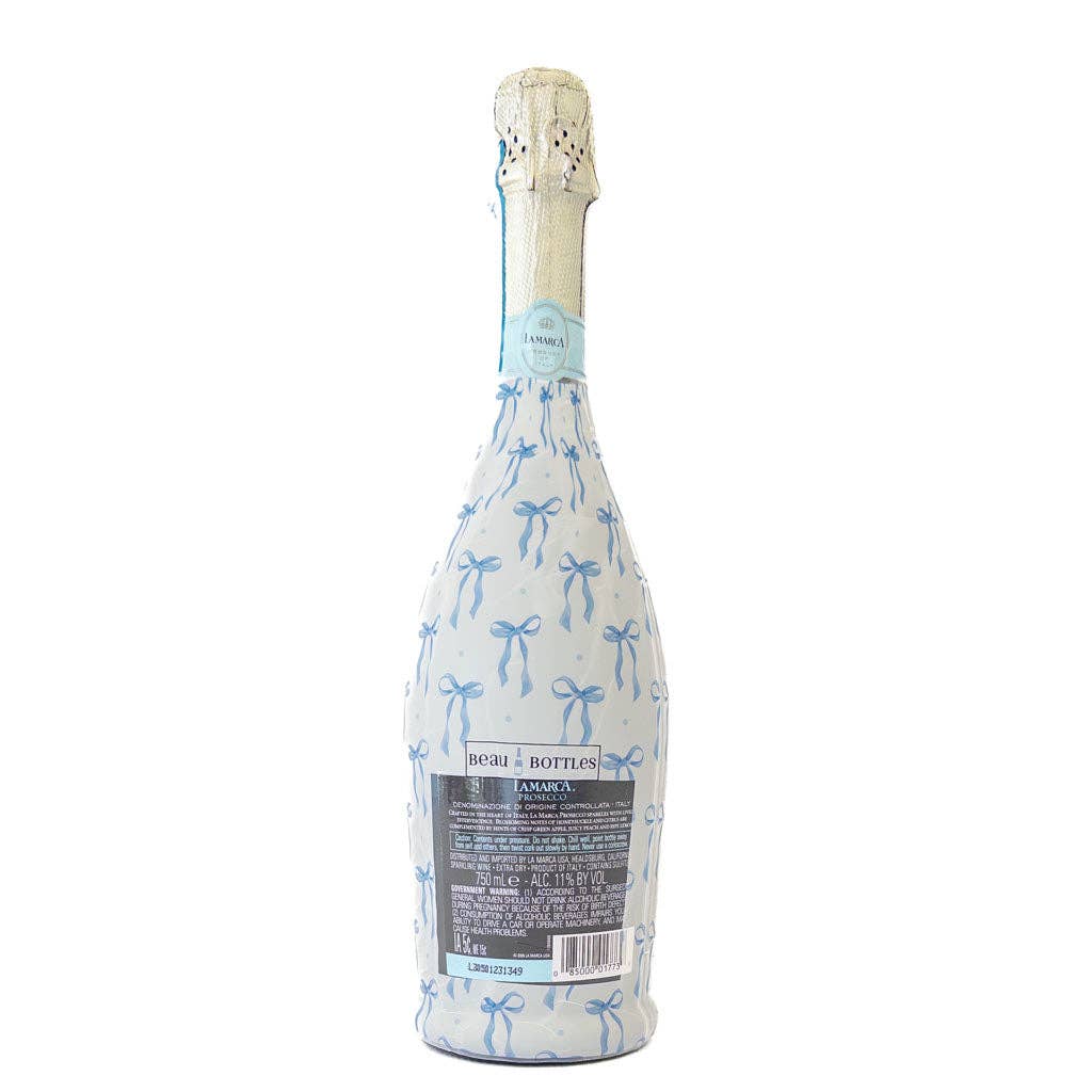 Beau Bottles - Beau Bottles Grandmillenial Blue Bows - Prosecco Collection by Beau Bottles at Confetti Gift and Party Tuscaloosa Alabama