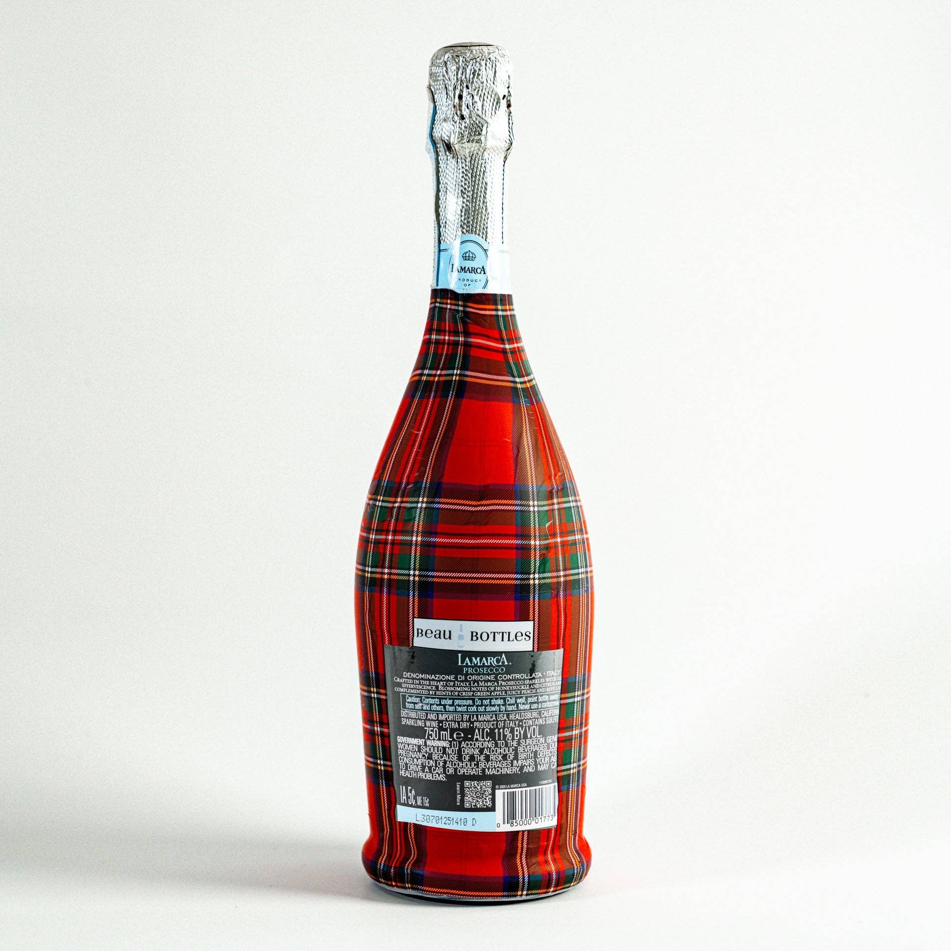 Beau Bottles - Beau Bottles Red and Green Christmas Tartan - Prosecco Collection by Beau Bottles at Confetti Gift and Party Tuscaloosa Alabama