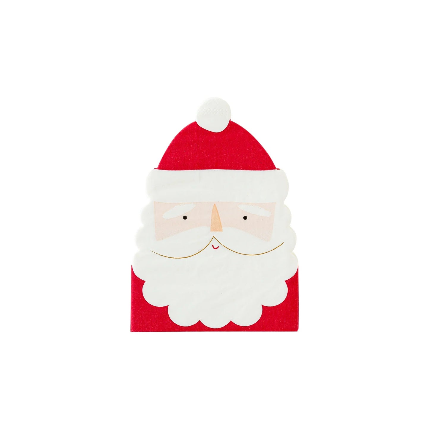 Believe Santa Face Shaped Guest Napkin by My Mind’s Eye at Confetti Gift and Party