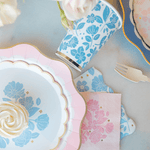 Belle Blue Elegant Floral Dinner Napkins with Gold Foil by Bonjour Fête at Confetti Gift and Party Tuscaloosa Alabama