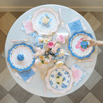 Belle Blue Elegant Floral Dinner Napkins with Gold Foil by Bonjour Fête at Confetti Gift and Party Tuscaloosa Alabama