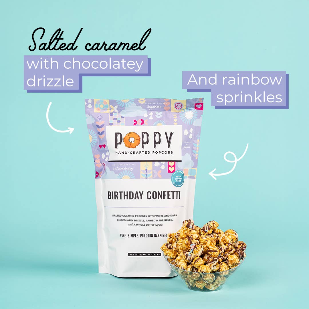 Birthday Confetti Popcorn by Poppy Hand - Crafted Popcorn at Confetti Gift and Party Tuscaloosa Alabama