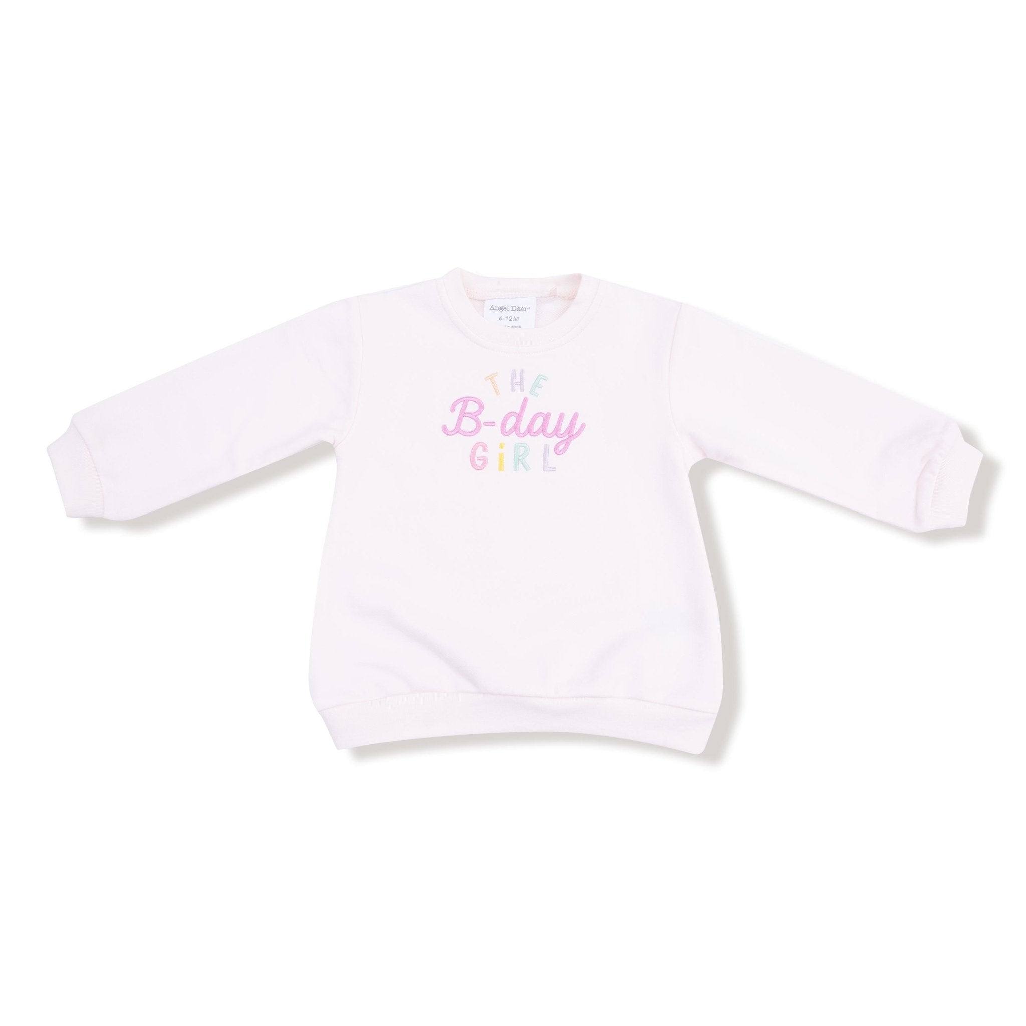 Birthday Girl - Puffy L/s Oversized Sweatshirt With B - day Girl Embroidery by Angel Dear at Confetti Gift and Party Tuscaloosa Alabama