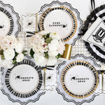 Black and White Fancy Paper Placemats by Gatherings by Curated Paperie at Confetti Gift and Party Tuscaloosa Alabama