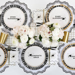 Black and White Fancy Paper Placemats by Gatherings by Curated Paperie at Confetti Gift and Party Tuscaloosa Alabama