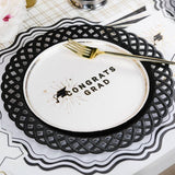 Black and White Fancy Paper Placemats by Gatherings by Curated Paperie at Confetti Gift and Party Tuscaloosa Alabama