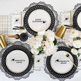 Black and White Fancy Paper Placemats by Gatherings by Curated Paperie at Confetti Gift and Party Tuscaloosa Alabama