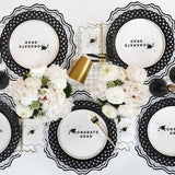 Black Basketweave Paper Dinner Plates by Gatherings by Curated Paperie at Confetti Gift and Party Tuscaloosa Alabama