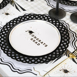 Black Basketweave Paper Dinner Plates by Gatherings by Curated Paperie at Confetti Gift and Party Tuscaloosa Alabama