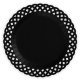 Black Basketweave Paper Dinner Plates by Gatherings by Curated Paperie at Confetti Gift and Party Tuscaloosa Alabama