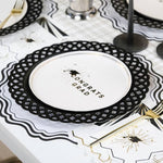 Black Basketweave Paper Dinner Plates by Gatherings by Curated Paperie at Confetti Gift and Party Tuscaloosa Alabama