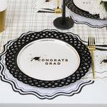 Black Basketweave Paper Dinner Plates by Gatherings by Curated Paperie at Confetti Gift and Party Tuscaloosa Alabama