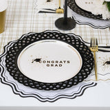 Black Basketweave Paper Dinner Plates by Gatherings by Curated Paperie at Confetti Gift and Party Tuscaloosa Alabama