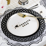 Black Basketweave Paper Dinner Plates by Gatherings by Curated Paperie at Confetti Gift and Party Tuscaloosa Alabama