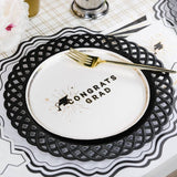 Black Basketweave Paper Dinner Plates by Gatherings by Curated Paperie at Confetti Gift and Party Tuscaloosa Alabama