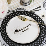 Black Basketweave Paper Dinner Plates by Gatherings by Curated Paperie at Confetti Gift and Party Tuscaloosa Alabama