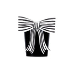 Black & White Stripy Bow Cups by Meri Meri at Confetti Gift and Party Tuscaloosa Alabama