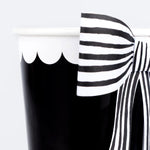Black & White Stripy Bow Cups by Meri Meri at Confetti Gift and Party Tuscaloosa Alabama