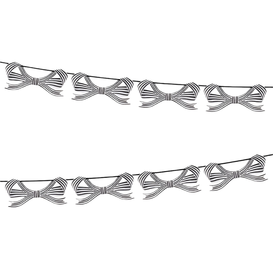 Black & White Stripy Bow Garland by Meri Meri at Confetti Gift and Party Tuscaloosa Alabama